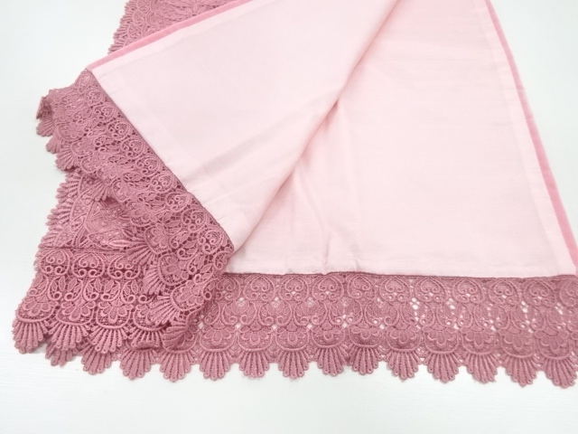  ビロードレース花模様ショール